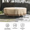 Pure Garden Round Outdoor Table Cover - 94in Heavy-Duty 600D Polyester Canvas with UV 50+ and Waterproof Backing 50-LG1300